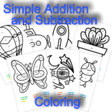 Simple Addition and Subtraction Coloring Sheets