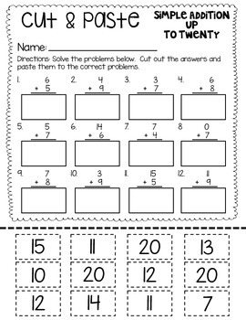 Addition and Subtraction Up to 20 Printables by Primary Scribbles