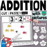 Addition to 10 with Pictures - Cut and Past Addition to 10