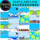 Simple Airplane Background Clipart: Airplane Clipart