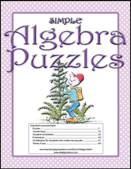 Preview of Simple Algebra Puzzles