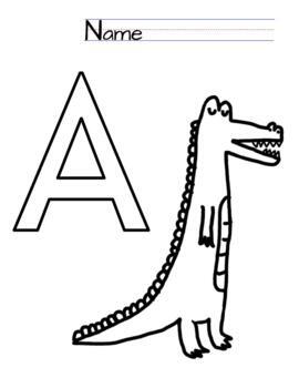 Simple Alphabet Letter Pages | ABC Coloring Sheets | Lowercase and ...