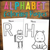 Simple Alphabet Letter Pages | ABC Coloring Sheets | Lower