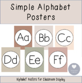 Simple Alphabet Posters | Neutral Tones | Classroom Decor