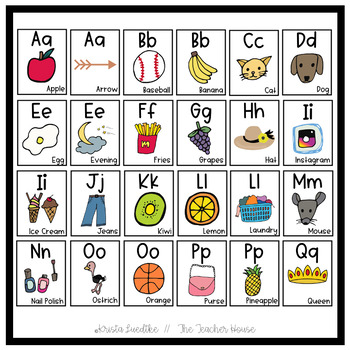 Simple Alphabet and Colors Posters by The Teacher House | TpT