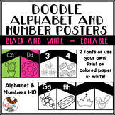 Simple Alphabet and Number Posters - Editable