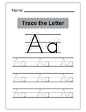 Simple Alphabet tracing Practice Worksheet