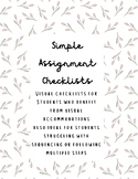Simple Assignment Checklist