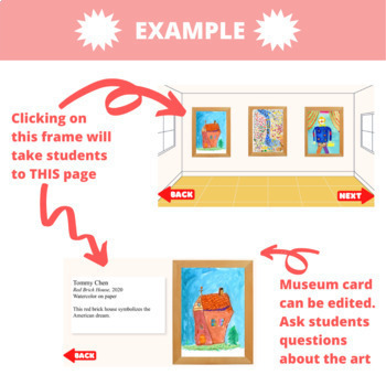 Simple BLANK Virtual Art Gallery Template by Cultural Teacher TPT