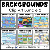 Simple Backgrounds Clip Art Bundle 2 | Images Color Black White