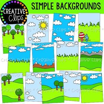 Preview of Simple Background Clipart (VERTICAL) {Creative Clips Clipart}