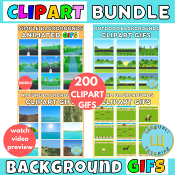 Preview of Simple Background bundle - summer clipart - road clipart - outdoor clip art