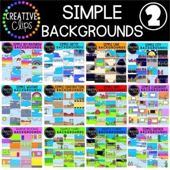 Preview of Simple Backgrounds Clipart Mega Bundle 2 {Creative Clips Clipart}