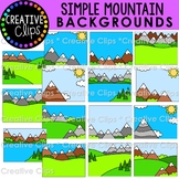 Simple Backgrounds: MOUNTAIN Clipart {Mountain Background 