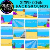 Simple Backgrounds: OCEAN Clipart {Ocean Background Clipart}
