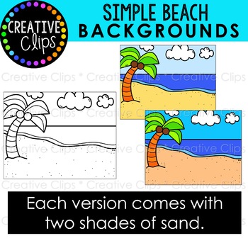 Simple Backgrounds: BEACH Clipart {Beach Background Clipart} | TpT