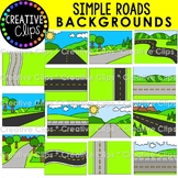 Simple Backgrounds: ROAD Clipart {Road Background Clipart}