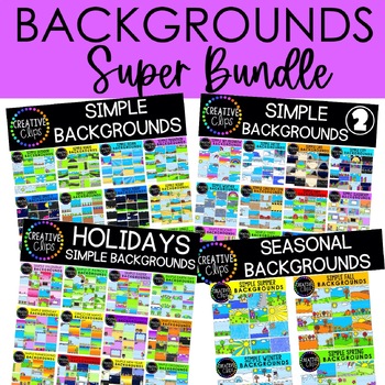 Preview of Simple Backgrounds SUPER Bundle: 40 Background Clipart Sets