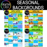 Simple Backgrounds: Spring, Summer, Fall, Winter Backgroun