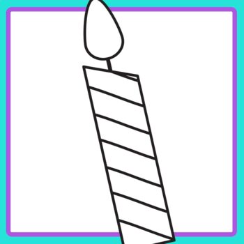 Simple Birthday Candles Candle Templates Simple Outlines Clip Art Clipart