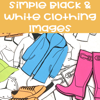 Preview of Simple Black & White Clothing Clipart Images