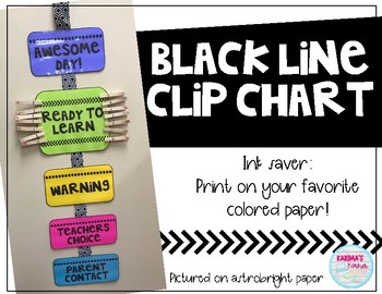 Preview of Simple Blackline Clip Chart
