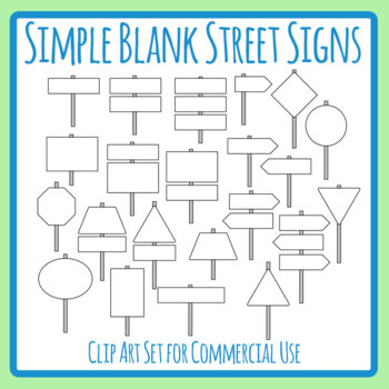 blank street sign clipart