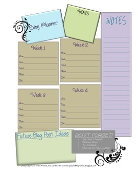 Preview of Simple Blog Planner