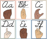 Simple Boho Cursive/ASL Alphabet