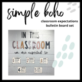Simple Boho: EDITABLE Classroom Expectations/Rules Bulleti