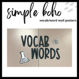 Simple Boho: Vocab/Word Wall Posters