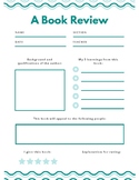 Simple Book Report Form