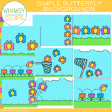 Simple Butterfly Backgrounds Clip Art