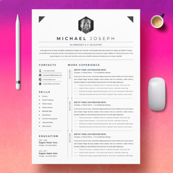 Preview of Simple CV / Resume Design | CV Template Word | CV Resume Template