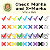 Simple Check Marks and X-Marks Clip Art | Small Box | To-D