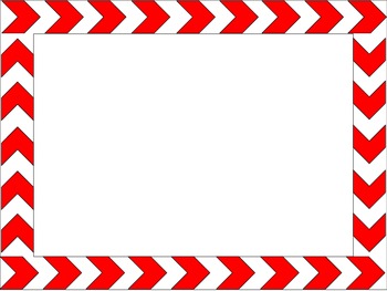 red and white chevron border