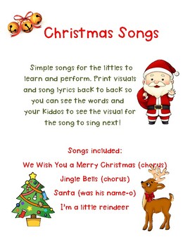 Simple Christmas Songs by Kindness in the Classroom | TPT