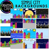 Simple City Background Clipart: City Clipart