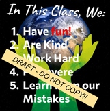 Simple Class Rules Poster Growth Mindset