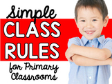 Simple Class Rules for Primary Grades (Pre-K, Kindergarten