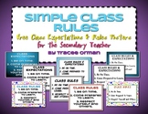 Free Class Rules for the Secondary Teacher