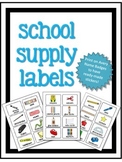 Simple & Classic School Supplies Labels
