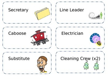 Preview of Simple Classroom Jobs Labels-- Editable