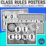 Simple Classroom Rules Posters