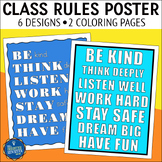Simple Classroom Rules on One Poster