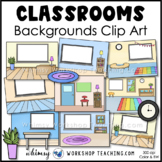 Simple Classroom Scene Backgrounds Clip Art
