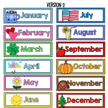 Simple, Clean, & Colorful Calendar with VISUALS by Coffee Teach TPT Repeat