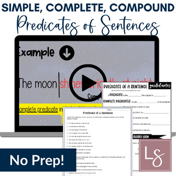 Preview of Simple, Complete, Compound Predicate of a Sentence Grammar Video & Practice