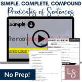 Simple, Complete, Compound Predicate of a Sentence Grammar
