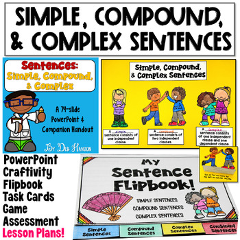 Preview of Simple, Compound, Complex Sentence Structures: Bundle of Activities and Lessons